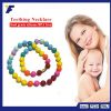 colorful silicone teething necklace for baby